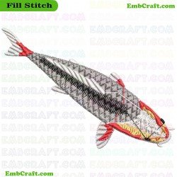 Fish Embroidery Design 125