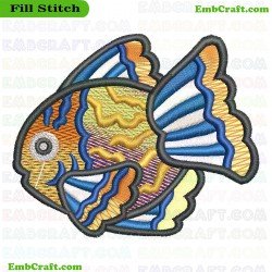 Fish Embroidery Design 15