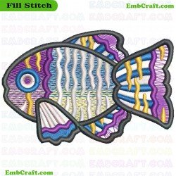 Fish Embroidery Design 166