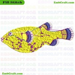 Fish Fish Embroidery Design 139