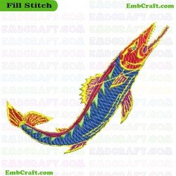 Fish Fishy Embroidery Design 104