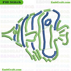 Fish Fishy Embroidery Design 17