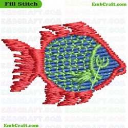 Fish Fishy Embroidery Design 95