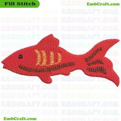 Fish From Ocean Collection Embroidery Design 129