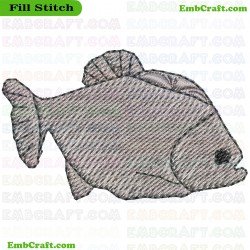 Fish Ocean Collection Embroidery Design 70