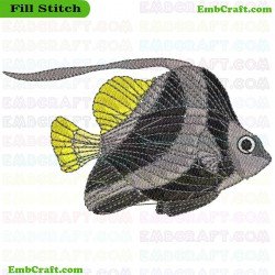 Fish Ocean Collection Embroidery Design 90