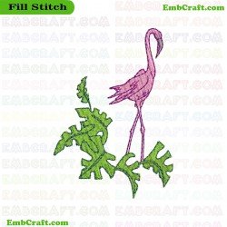 Flamingo Embroidery Design 9