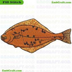 Flatfish Embroidery Design 4