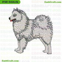 Fluffy Dog Embroidery Design 4