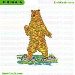 Forest Bear Embroidery Design 33