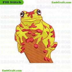 Forest Frog Embroidery Design 12