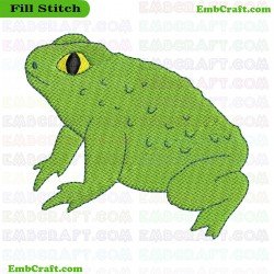 Frog Embroidery Design 10