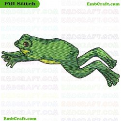 Frog Embroidery Design 11