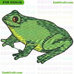 Frog Embroidery Design 12