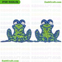 Frog Embroidery Design 36