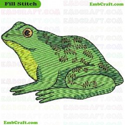 Frog Embroidery Design 4