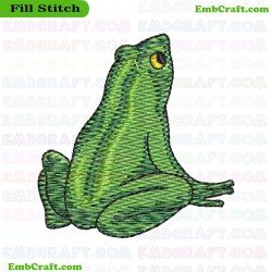 Frog Embroidery Design 7