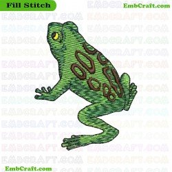 Frog Embroidery Design 9