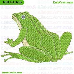 Frog Frogs Embroidery Design 11