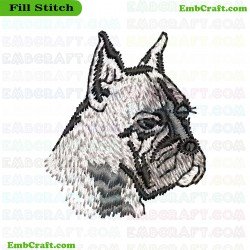 German Shepherd Dog Head Embroidery Design 79