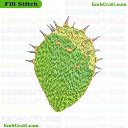 Green Cactus With Thorns Embroidery Design 4