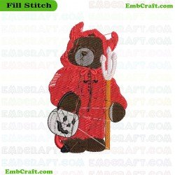 Halloween Bear Embroidery Design 14