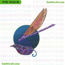 Handcrafted Dragonfly Embroidery Design 16