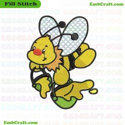 Hardworking Honeybee Embroidery Design 8