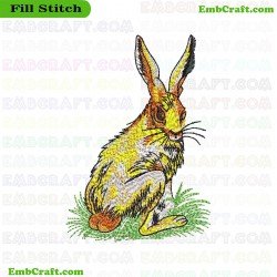 Hare Embroidery Design 4