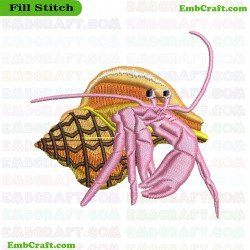 Hermit Crab Embroidery Design 59