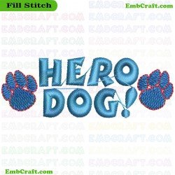 Hero Dog Embroidery Design 104