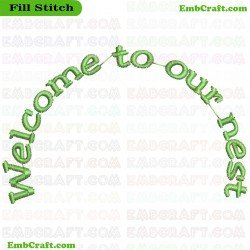 Home Welcoming Embroidery Design 13