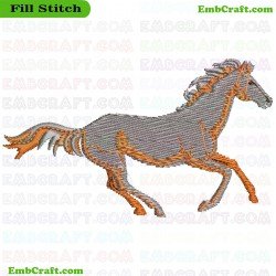 Horse Embroidery Design 7