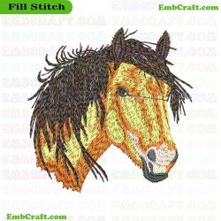 Horse Head Embroidery Design 10