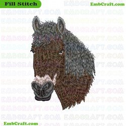 Horse Head Embroidery Design 9