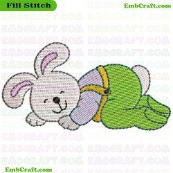 Imaginative Rabbit Embroidery Design 3