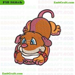 Jester Dog Embroidery Design 6