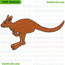 Kangaroo Embroidery Design 10