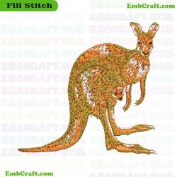 Kangaroos Embroidery Design 37