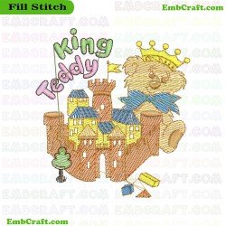 King Teddys Castle Embroidery Design 14