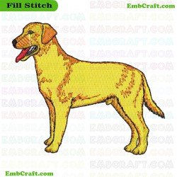 Labrador Dog Embroidery Design 326