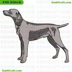 Labrador Retriever Dog Embroidery Design 320