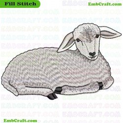 Lamb Embroidery Design 7