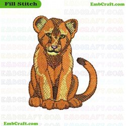 Lion Cub Embroidery Design 9