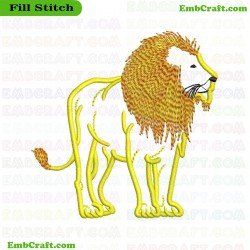 Lion Embroidery Design 4