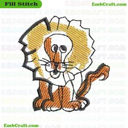 Lion Embroidery Design 60