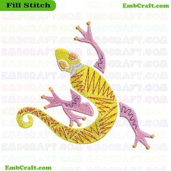 Lizard Embroidery Design 5