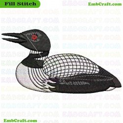 Loon Embroidery Design 10