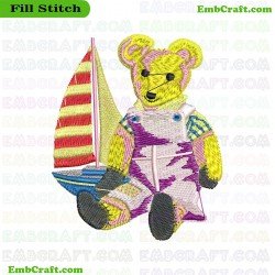 Marine Bears Embroidery Design 536