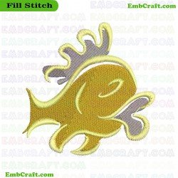 Marine Ornamental Fish Embroidery Design 162